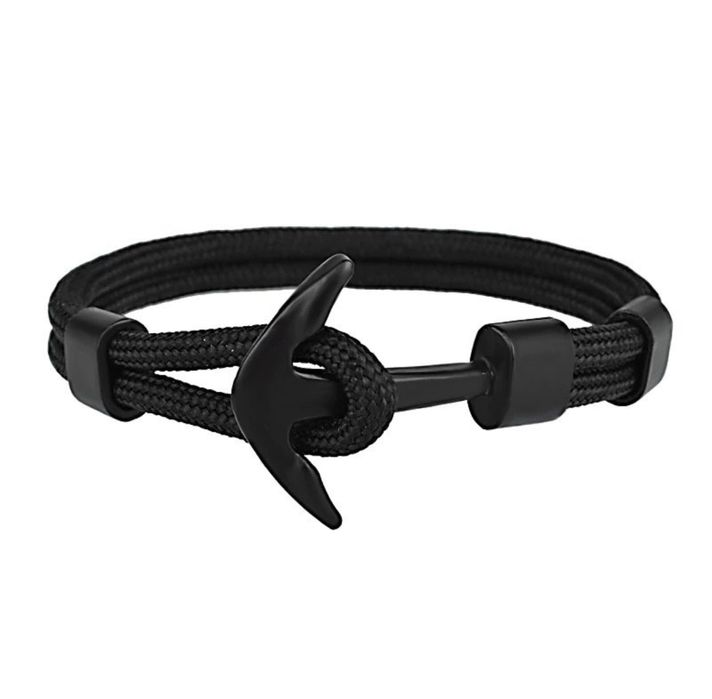 Елегантни морски, летни гривни - котва, кожени със метални елементи