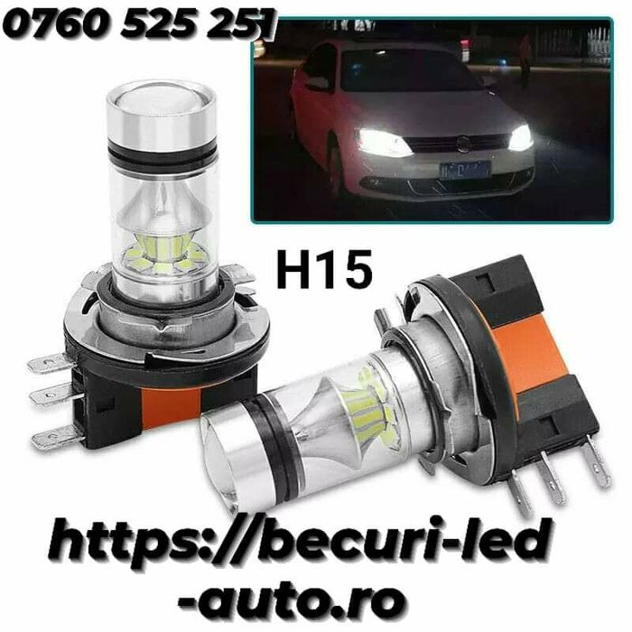 Becuri Led Auto D1S,D2S,D3S,D4S,D5S,D8S,HIR2,H10,H15(20000Lm/90W)Calit