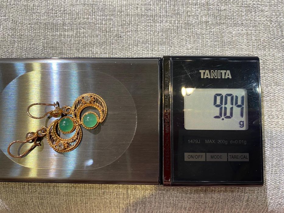 Продам золотые серьги