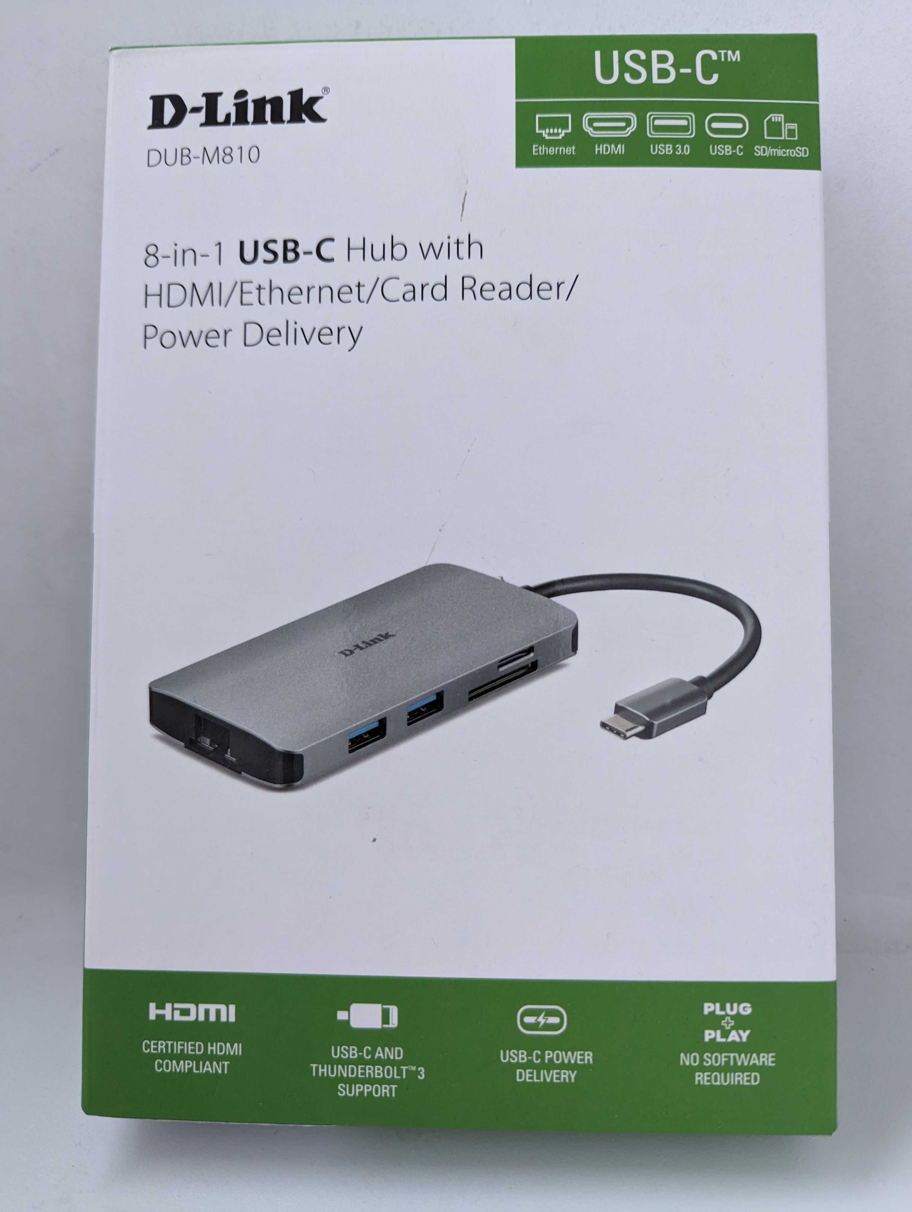 DUB-M810 8-in-1 USB-C Hub with HDMI/Ethernet/Card Reader/Power