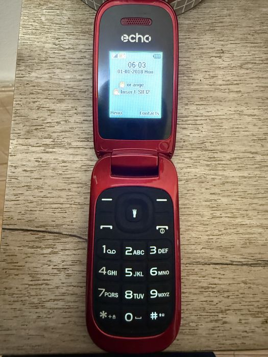 Telefon cu clapetă Echo Clap 2, Dual SIM, Red