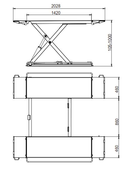 Подемник 3.0т, Мобилен, Ножичен, БЕЗПЛАТНА ДОСТАВКА за град София и