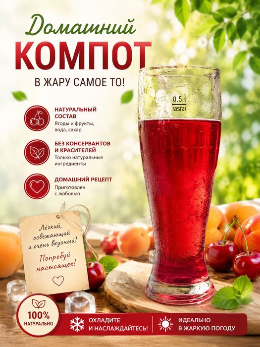 Домашний компот  абрикос вишня