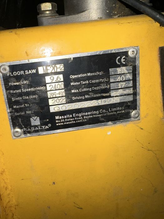 Tăietor Beton și Asfalt Masalta MF20-2 (Motor Loncin 13 CP) – An 2022