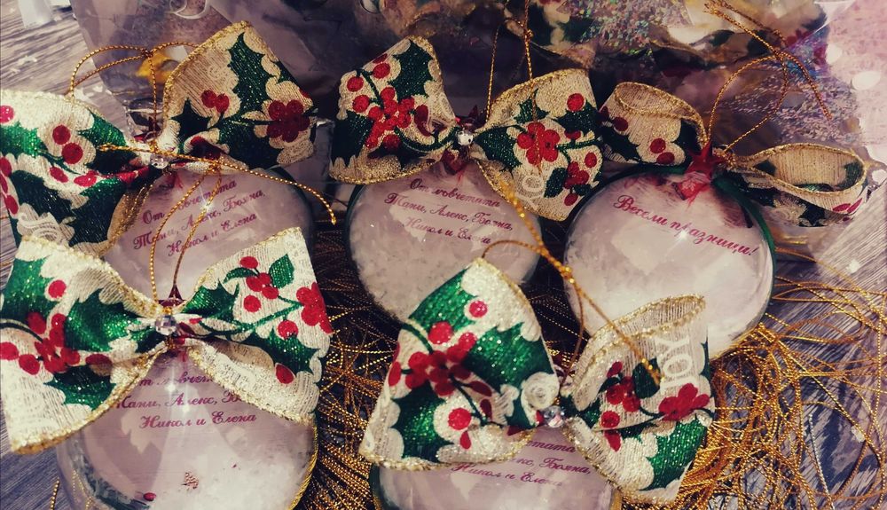 Коледни топки със снимка