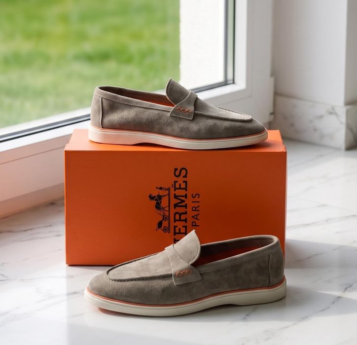 Mocasini Hermes Piele Întoarsă - Full Box