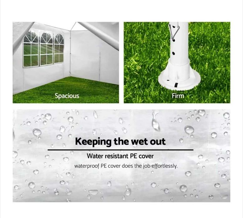 Cort Evenimente TOP CORTURI®, 3x3 M, Pavilion Gradina Cu Pereti Detasabili