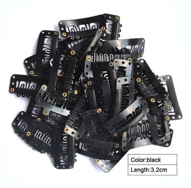 Клипси/щипки/фиби за поставяне на коса/екстеншъни, + силикон, 28/32мм