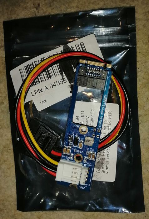 Адаптер M.2 NGFF към SATA III SSD 7 Pin