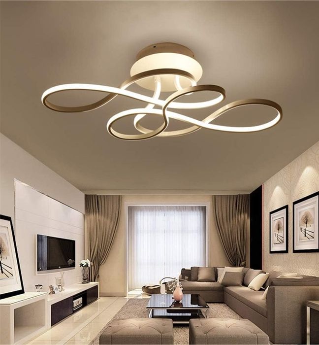 LED димируема таванна невисяща лампа 70 см черна/златна 70×40 см, 110W