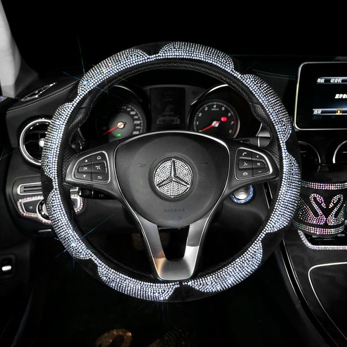 Чехол на руль со стразами