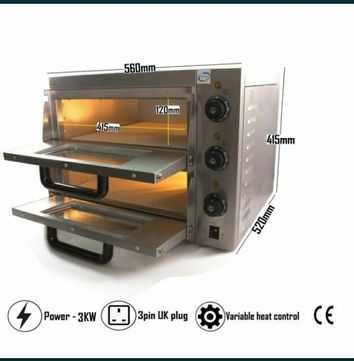 Фурна за пица на едно и две нива чисто нова професионална с плочи