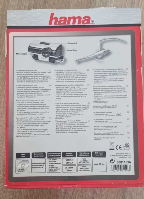 PC Webcam and Headset Hama AC-140