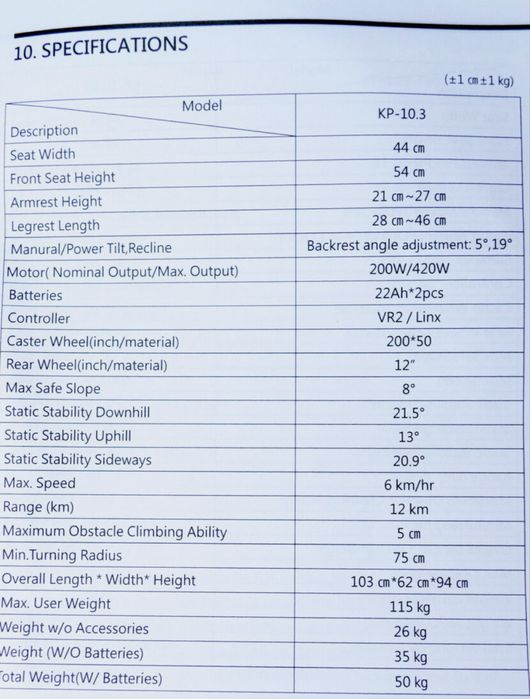 Електрически инвалиден стол Karma Ergo