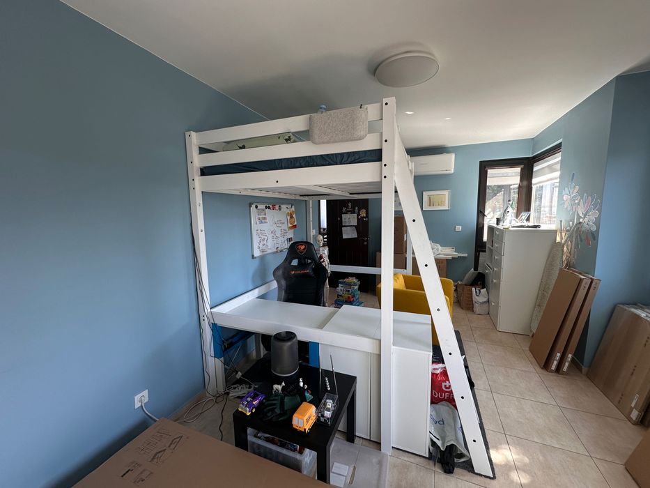 Легло с надстройка плюс матрак 140/200 см от IKEA