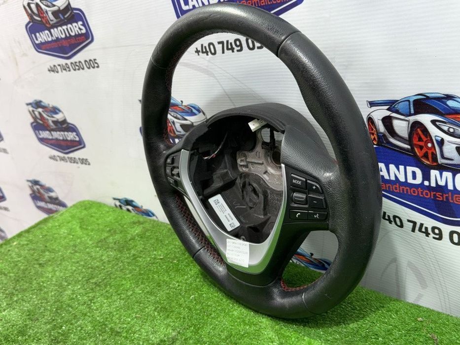 Volan piele 2017 bmw 318i sport seria 3 lci f30 1.5 benzina cod oem 62560150d 32302230186 2015-2019