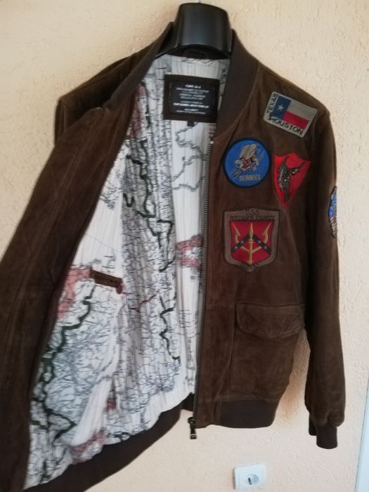 Geaca piele Aviator TOP GUN mărimea L bărbați