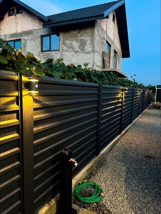 Tablă Cutată Gard Metalic diferite modele 4m 6m RAL 7016 gri antracit