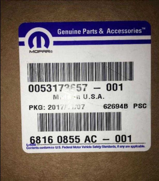 Предна броня хром за DODGE RAM без дупки 2014-