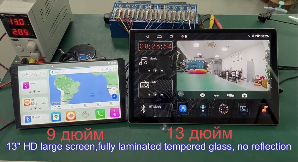 Магнитола 13 дюйм 8 и 4 ядер 4/64г, 6/128г WiFi 4G сим CarPlay янги