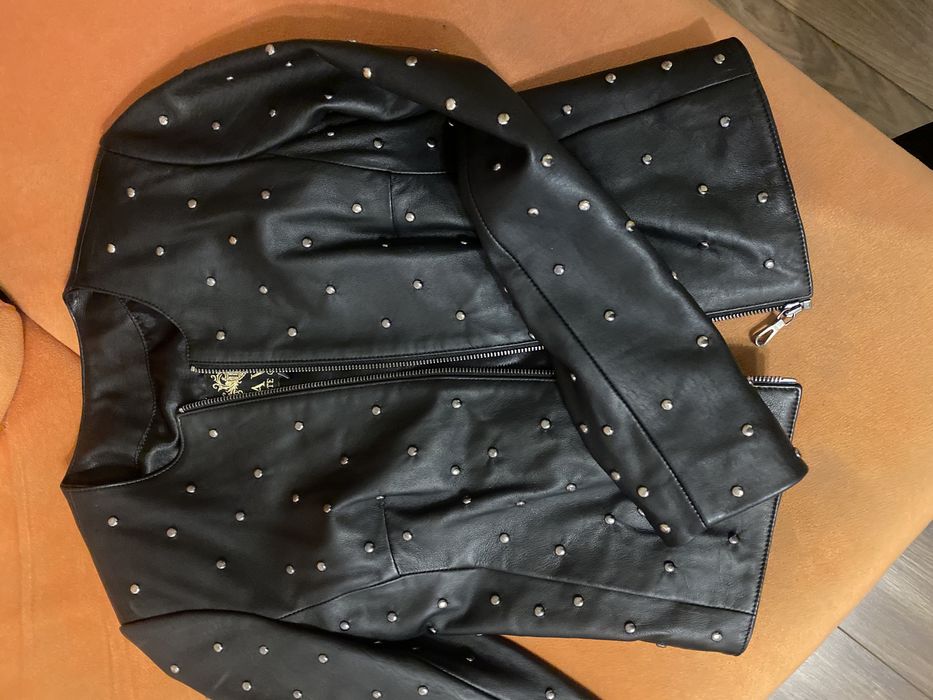 Яке la viva haute ciuture естествена кожа с капси