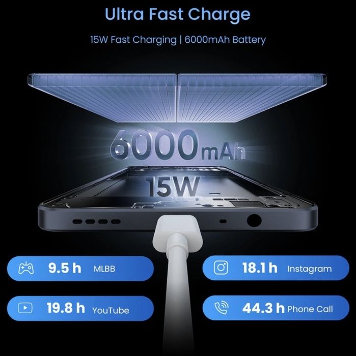 Смартфон Realme Note 70T, 4GB RAM, 128GB, Черен
