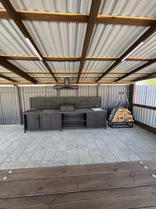 Мангальная зона из металла