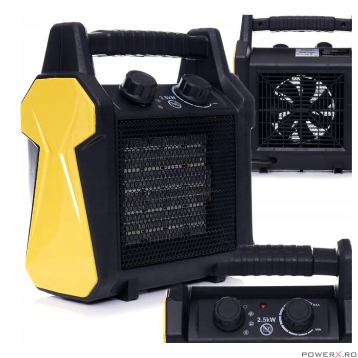 Incalzitor electric pentru caldura cu termostat, 2.5KW 10A, Kraft