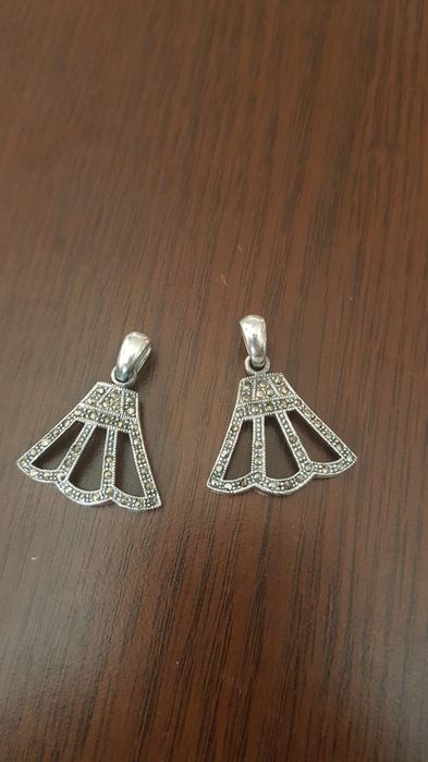 Pandativ argint 925 marcasite 2 bucati, model deosebit,noi nepurtate