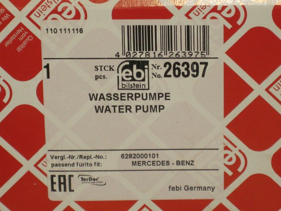 Водна помпа мерцедес FEBI BILSTEIN 26397 w211 w220 w163 w463