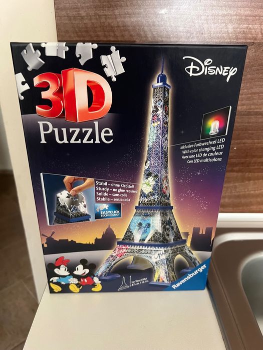 3D Пъзел Ravensburger 216 ел. - Айфеловата кула през нощта