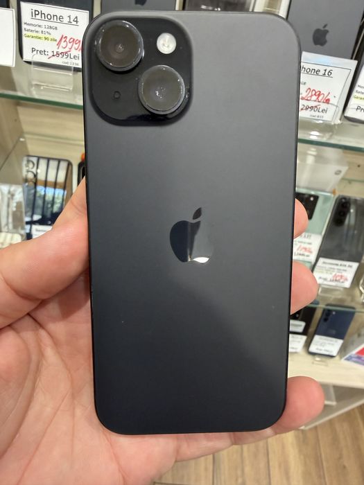 Telefon iphone 15 black 128gb baterie 100%