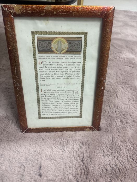 Tablă de Canon” Liturgică  1900– Piesă de Colecție Viena, Atelierele Skoda