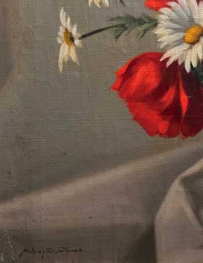 ”MACI” SUPERB! Tablou VECHI, Molnár Z János (1880-1960) ulei/pz 80x60+