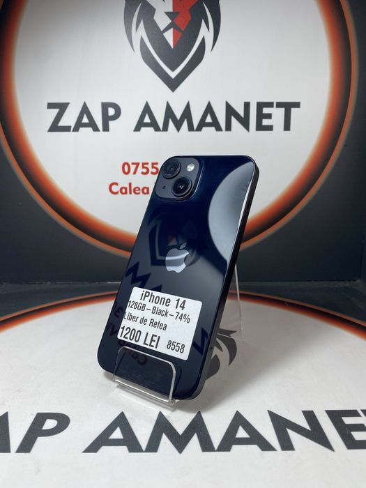 ZAP AMANET Vitan - iPhone 14 - 128GB - Black - 74% baterie