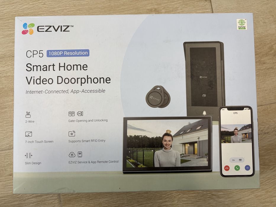 Videointerfon EZVIZ CP5 WiFi Full HD 1080p Ecran Touch 7 inch RFID Control Aplicatie