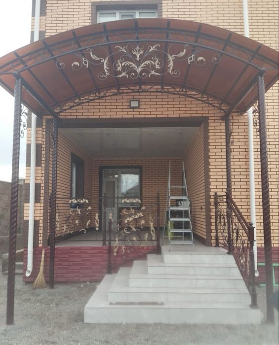 варота откатной навес