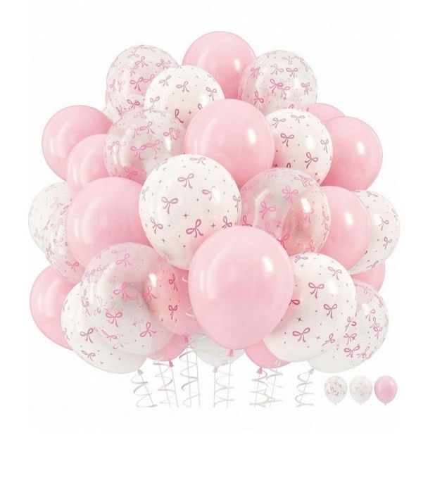 set 30 baloane roz cu fundite