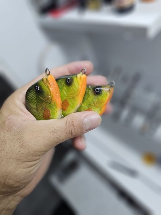 Ръчно изработен джърк модел Bilbo цвят  /щука/ за риболов на щуки