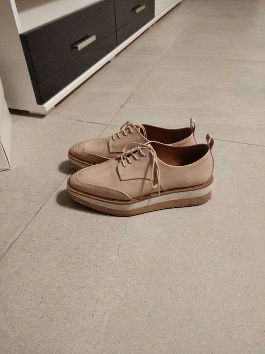 pantofi Zara Roz pudrat lacuiti