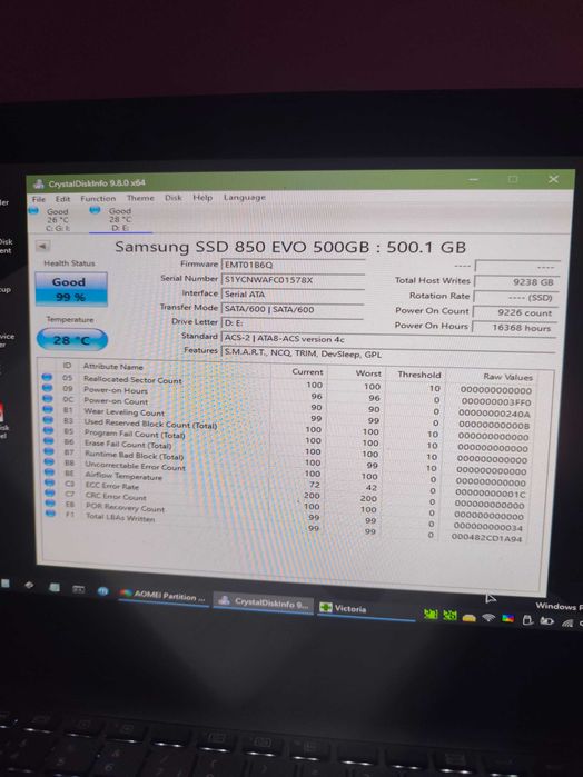 ssd Samsung 860 EVO 500gb 99%