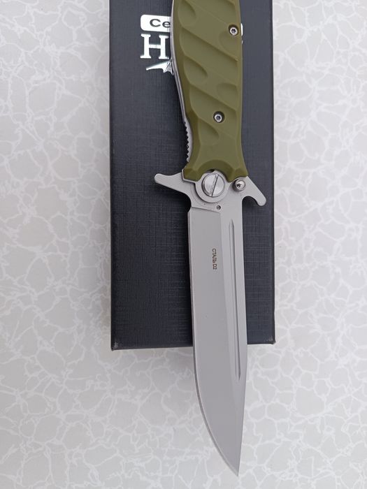 Руски сгъваем нож НОКС Финка, дизайн А.Бирюков зелен