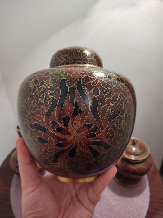 Frumoase urne și vază Cloisonne