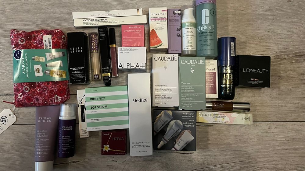 Charlotte Tilbury,Medik8,paulas choice,estee lauder,laura mercier...