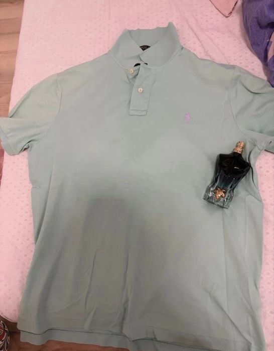 Polo Ralph Lauren Classic Fit L – tricou polo verde mentă – 100% bumbac