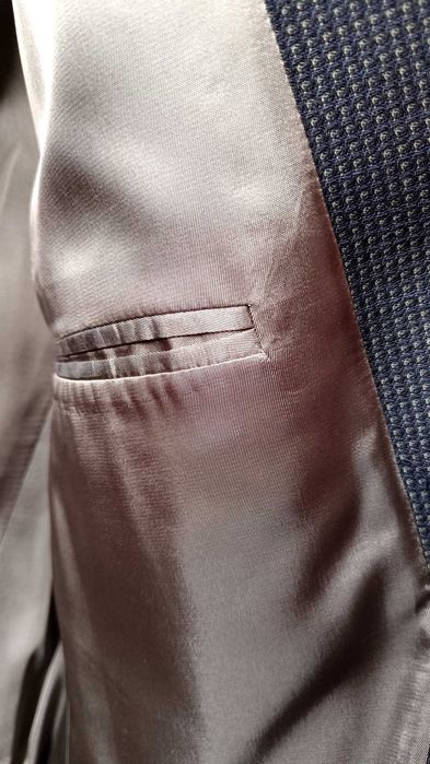 Vand sacou barbatesc albastru-gri