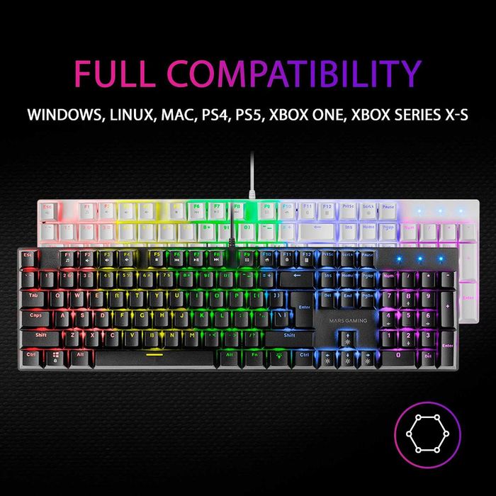tastatura mecanica Mars Gaming MK422, Brown Switch, RGB