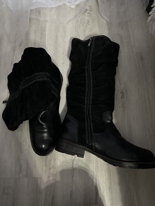 Cizme piele naturala imblanite