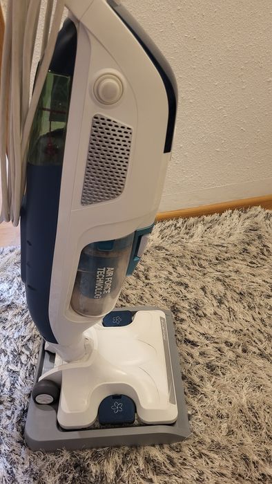 Aspirator vertical cu abur ROWENTA Clean&Steam Revolution RY7777WH, 0.47l, 1500W, alb-albastru