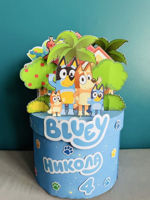 Картонена торта Блуи Bluey